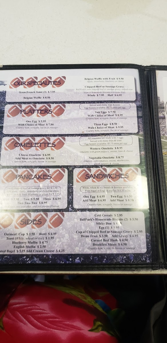 Ballpark Restaurant Menu - Image 3